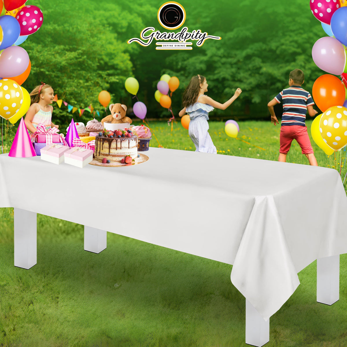 Grandipity tablecloth ideal for arts and crafts stations.