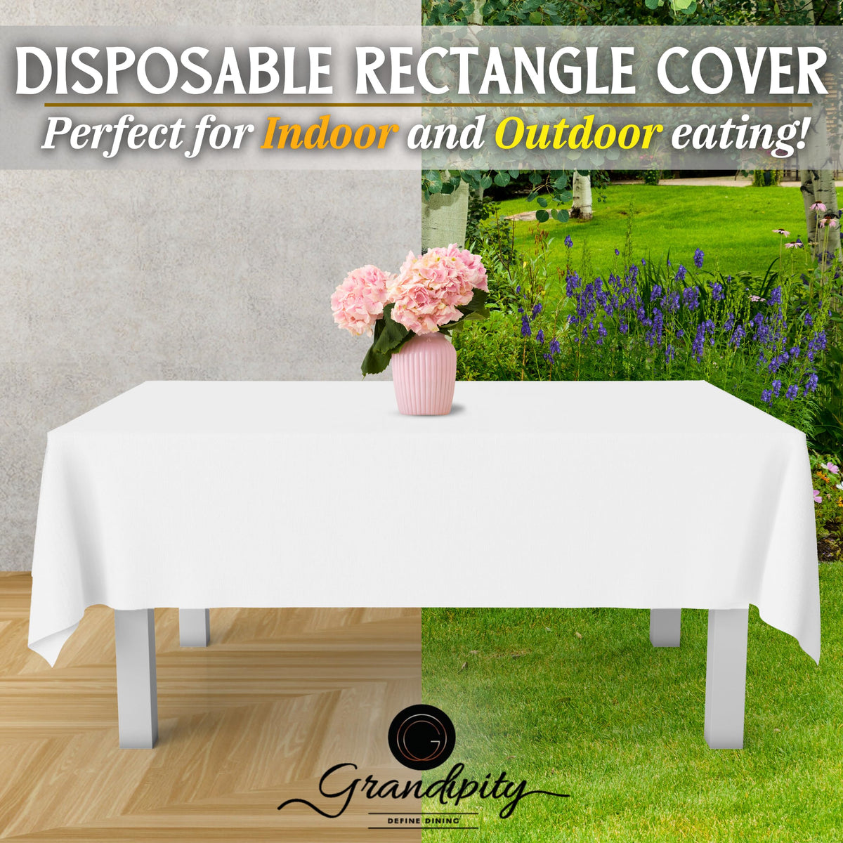 Grandipity 6-pack tablecloth provides extra coverage for multiple events.