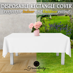 Grandipity 6-pack tablecloth provides extra coverage for multiple events.