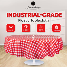 Grandipity disposable tablecloth for parties enables quick setup and simple post-event cleanup