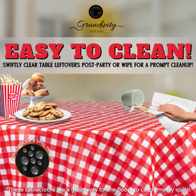 Grandipity tear-resistant tablecloth adds elegant decor to weddings and celebrations