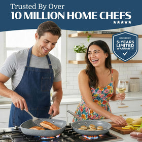 Granitestone Ceraluxe diamond reinforced surface for durable cooking performance.