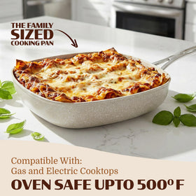 Granitestone muffin pan promotes even batter distribution for uniform treats.