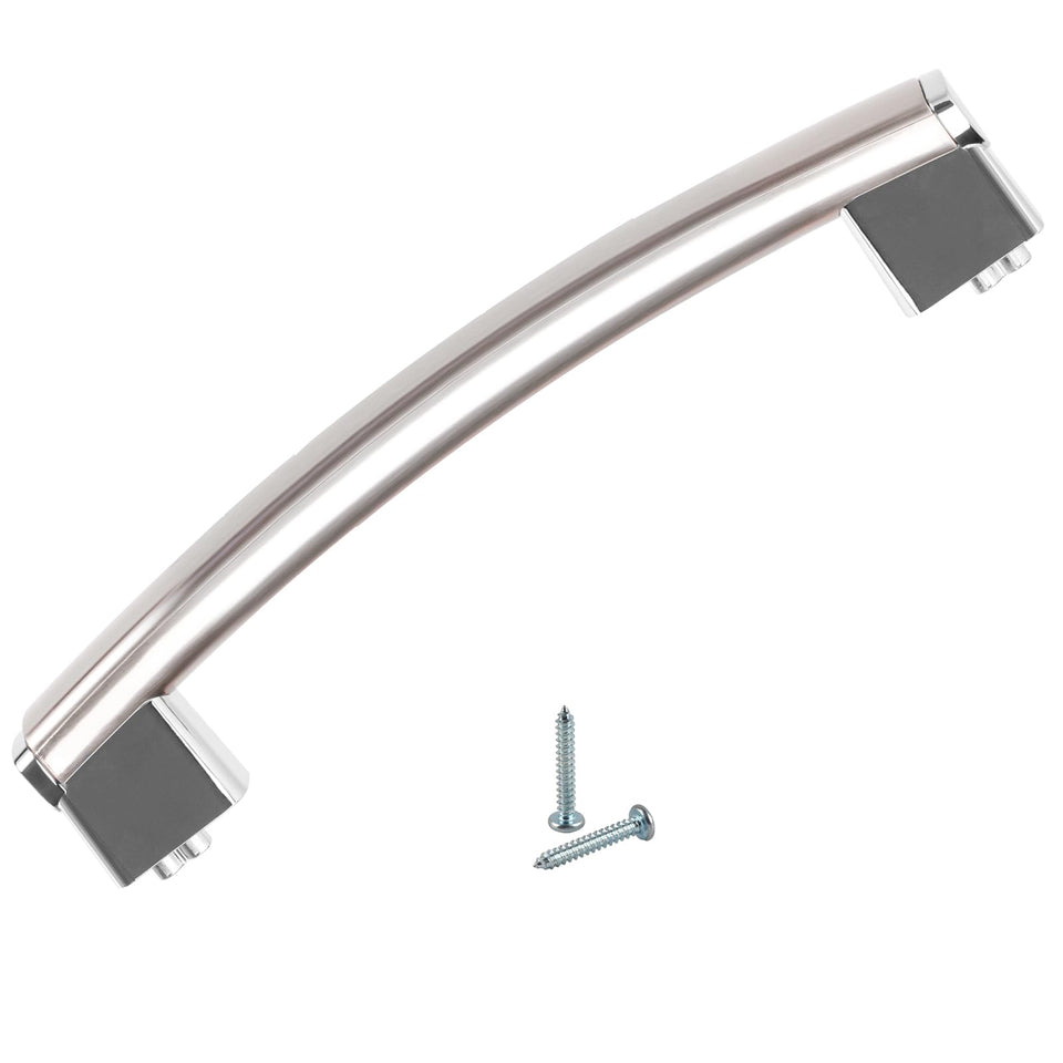 GREALTH WB15X26821 door handle front view, durable stainless steel finish for GE microwaves