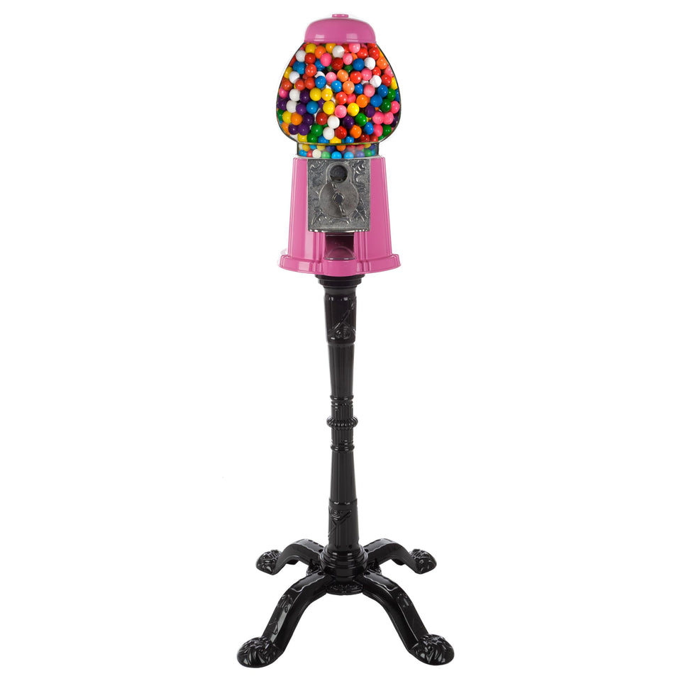 Great Northern Popcorn pink gumball machine with glass globe adds vintage charm to any space.