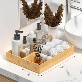 Greatseas bamboo drawer organizer in kitchen use for spatulas and ladles.