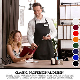 Green Lifestyle no-pocket apron design for a clean look and quick cleanup.