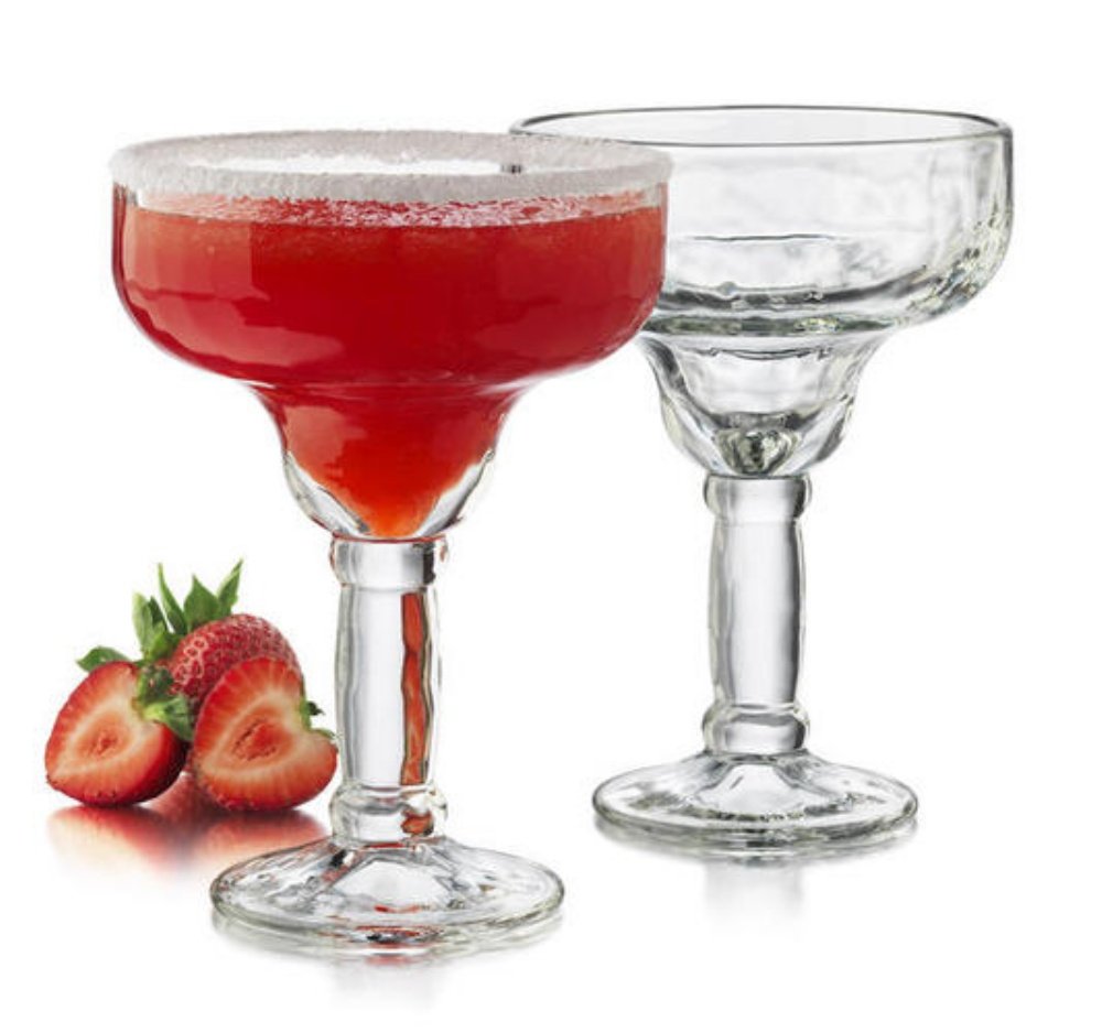 Greenbrier Yucatan Margarita Glass set 2 with thick sturdy stems for elegant entertaining.