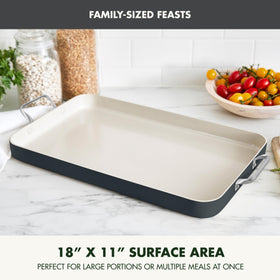 GreenPan ceramic nonstick coating is PFAS- and PFOA-free for effortless food release.