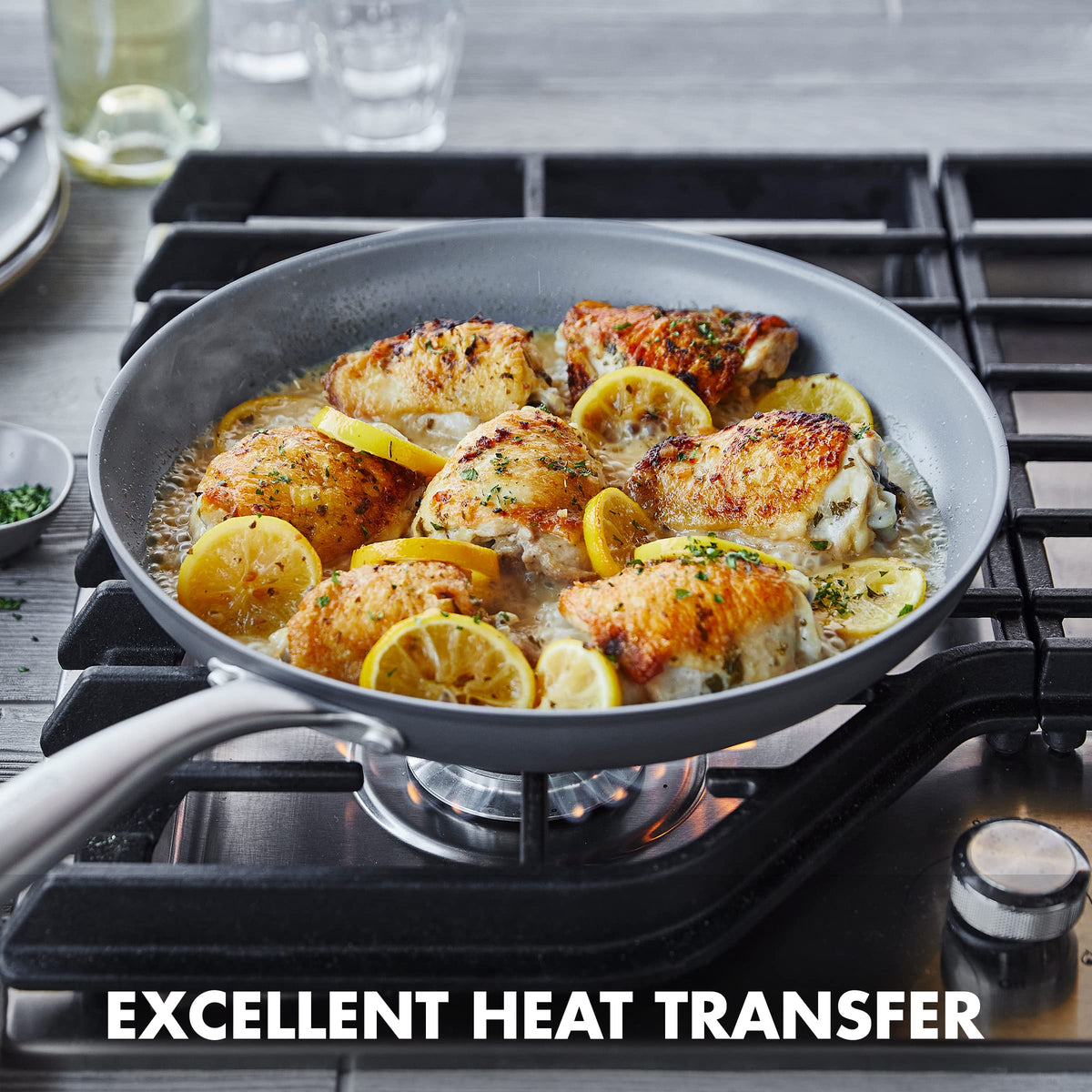 GreenPan Lima 12-inch skillet ideal for braising and frying