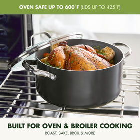 GreenPan Valencia Pro 5qt stockpot with lid for hearty broths and pasta
