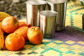 Greens Steel cups interior brushed finish visible for rust-free use.