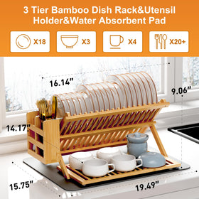 Greenual absorbent dish drying mat dries quickly and protects countertops.