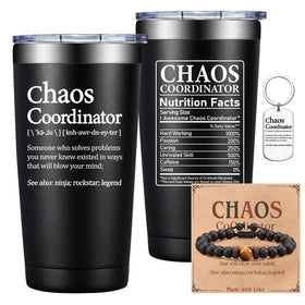 Grifarny Chaos Coordinator 20oz tumbler with double-wall insulation keeps drinks hot or cold