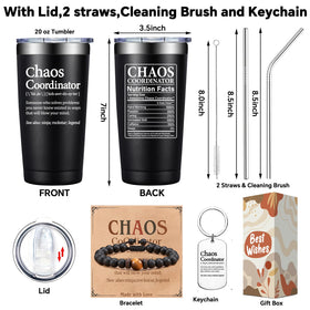 Grifarny Chaos Coordinator tumbler gift-set with two stainless steel straws for daily use