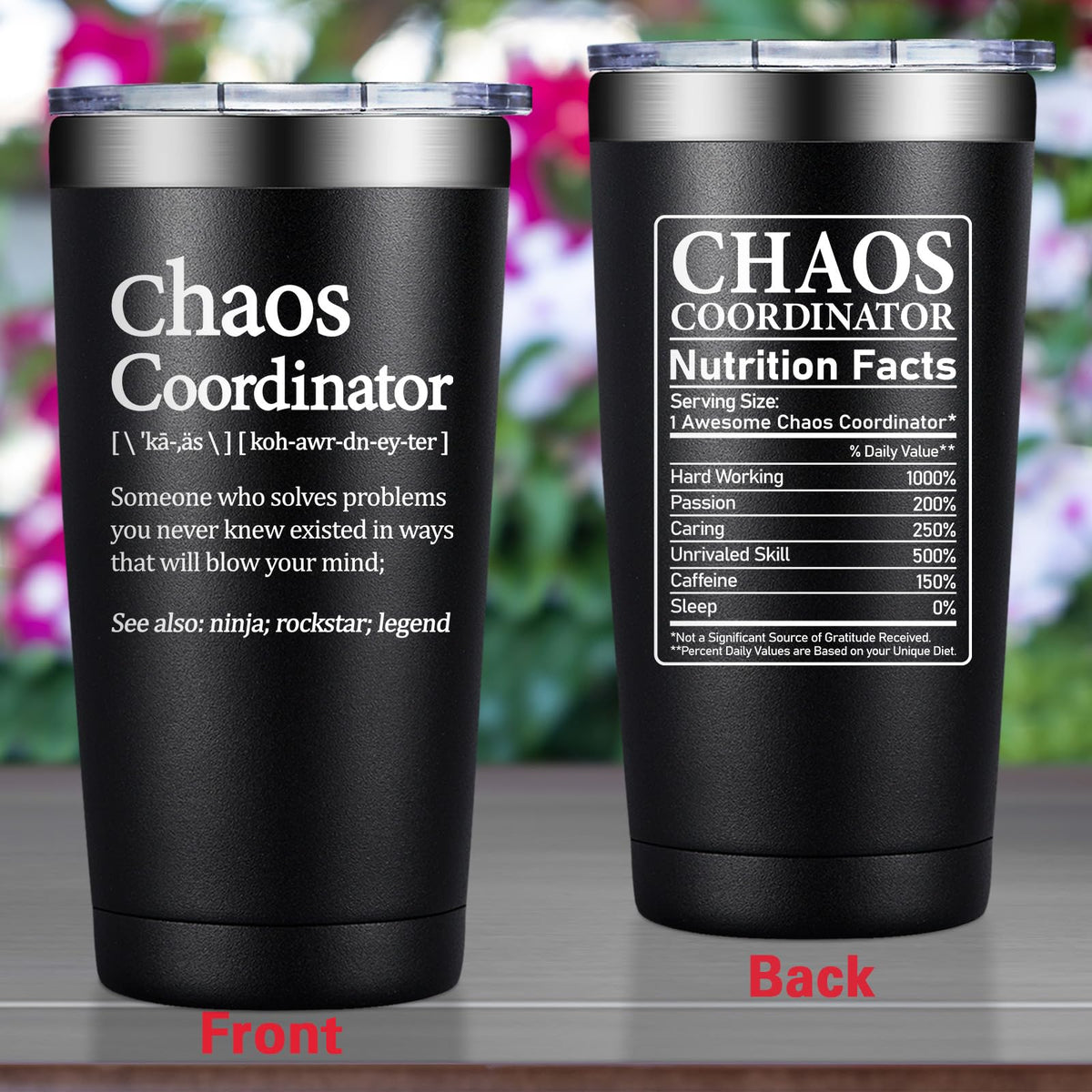 Grifarny Chaos Coordinator tumbler includes keychain for quick everyday carry