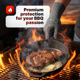 Grill Armor Gloves versatile for kitchen, BBQ, bake, and fire pit setups.
