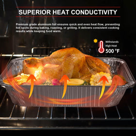 Close-up of GrillChef pans showing durability and warp resistance