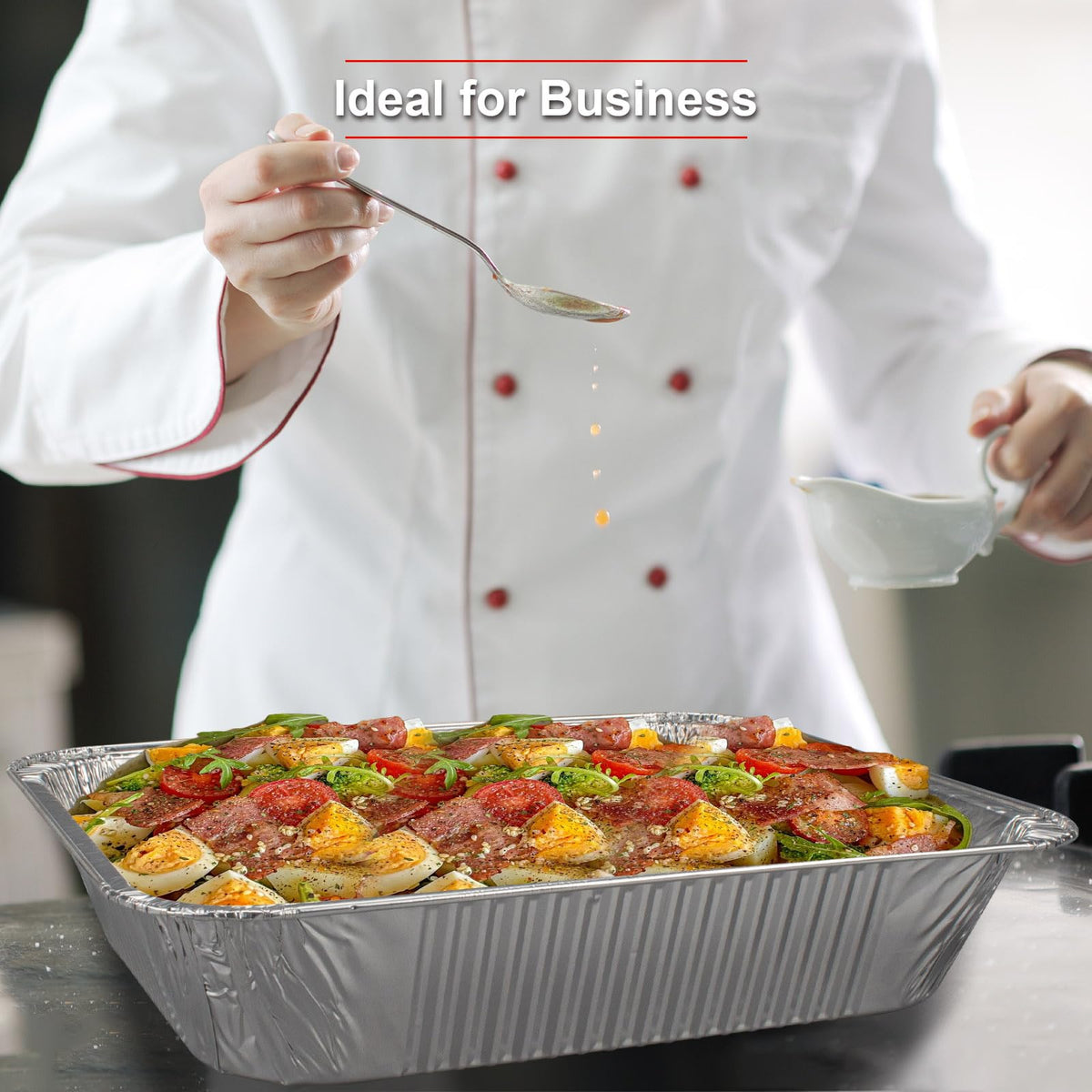GrillChef trays compatible with steam tables and fridge storage