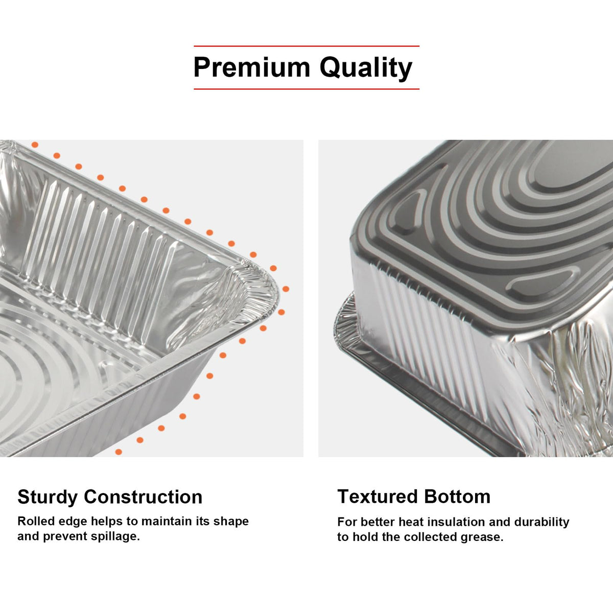 GrillChef sturdy rims ensure lids stay secure during transport