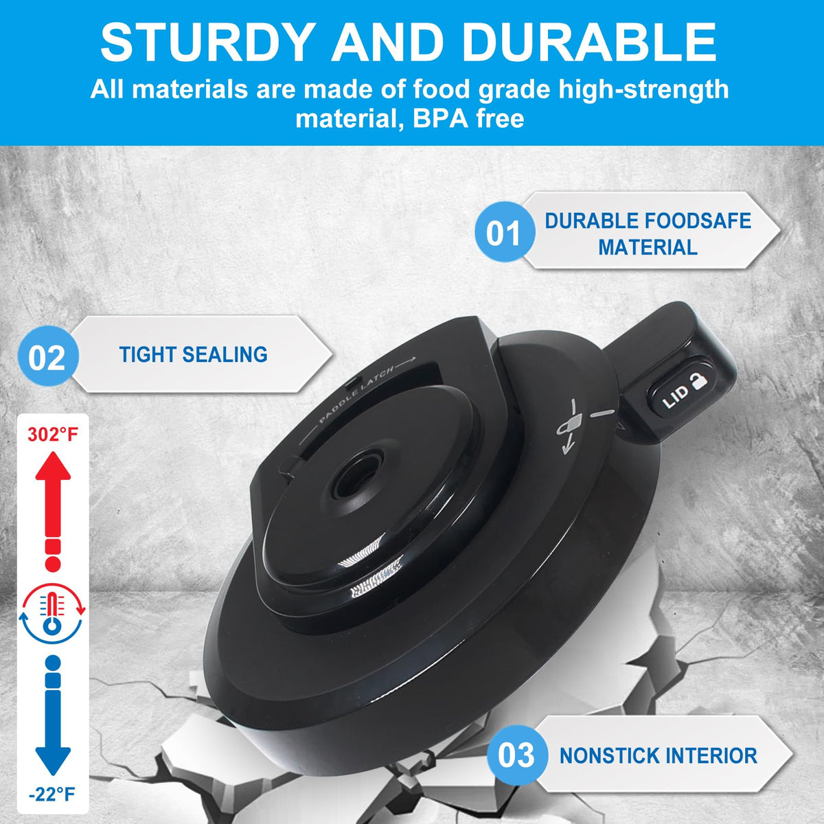 Grngven Ninja NC301 lid BPA-free for safe, durable operation