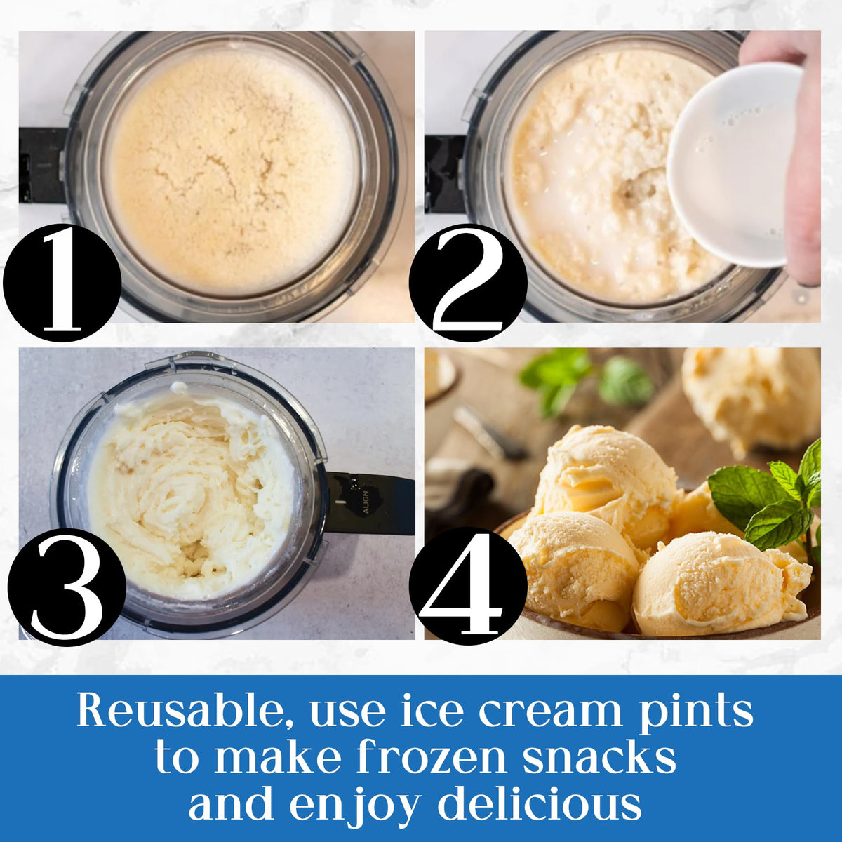 Gropecan Creami cups support custom flavors and frozen snacks.