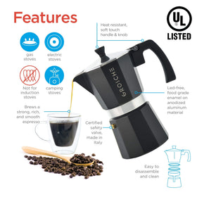 GROSCHE Milano six-cup espresso pot for sharing mornings.
