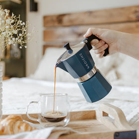 GROSCHE Milano Moka Pot safety valve ensures safe stovetop brewing