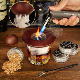GroVind torch in use delivers controlled flame for quick, even smoke.