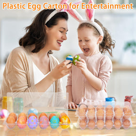 GRRONZEE egg tray holders in a 2x6 grid enable neat storage and eye-catching market displays.