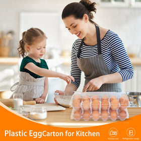 GRRONZEE lock-design egg carton protects eggs during transport and stacking.