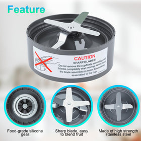 GuanQiao blade diameter 4.1 inches fits standard NutriBullet cups.