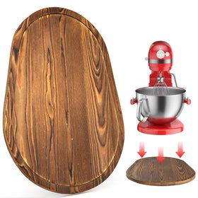GuanQiao pine wood mixer slider front view with KitchenAid 5-8 Qt compatibility