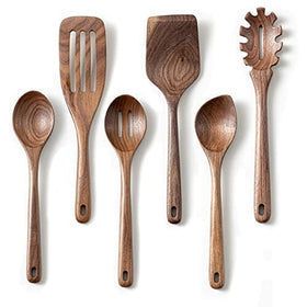 Gudamaye long-handle wooden spoons for reaching deep pots.