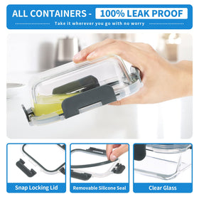 GULFLIN dishwasher-safe glass containers ease cleaning and maintenance.