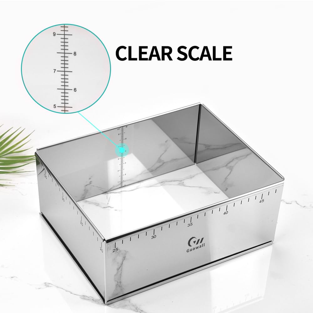 Guowall rectangular cake ring stores flat, saving space in small kitchens