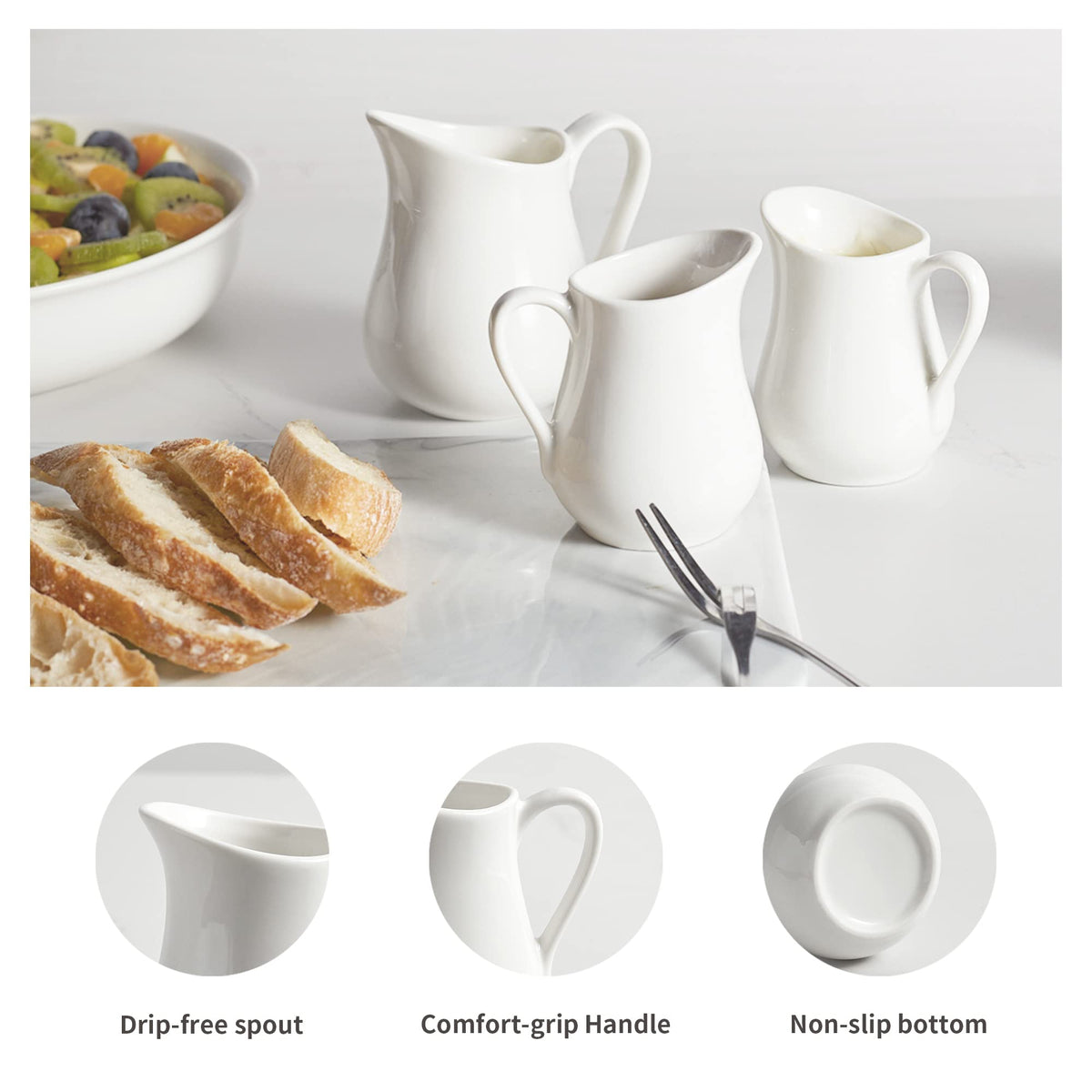 Gurygo compact storage creamer fits small kitchens and tables