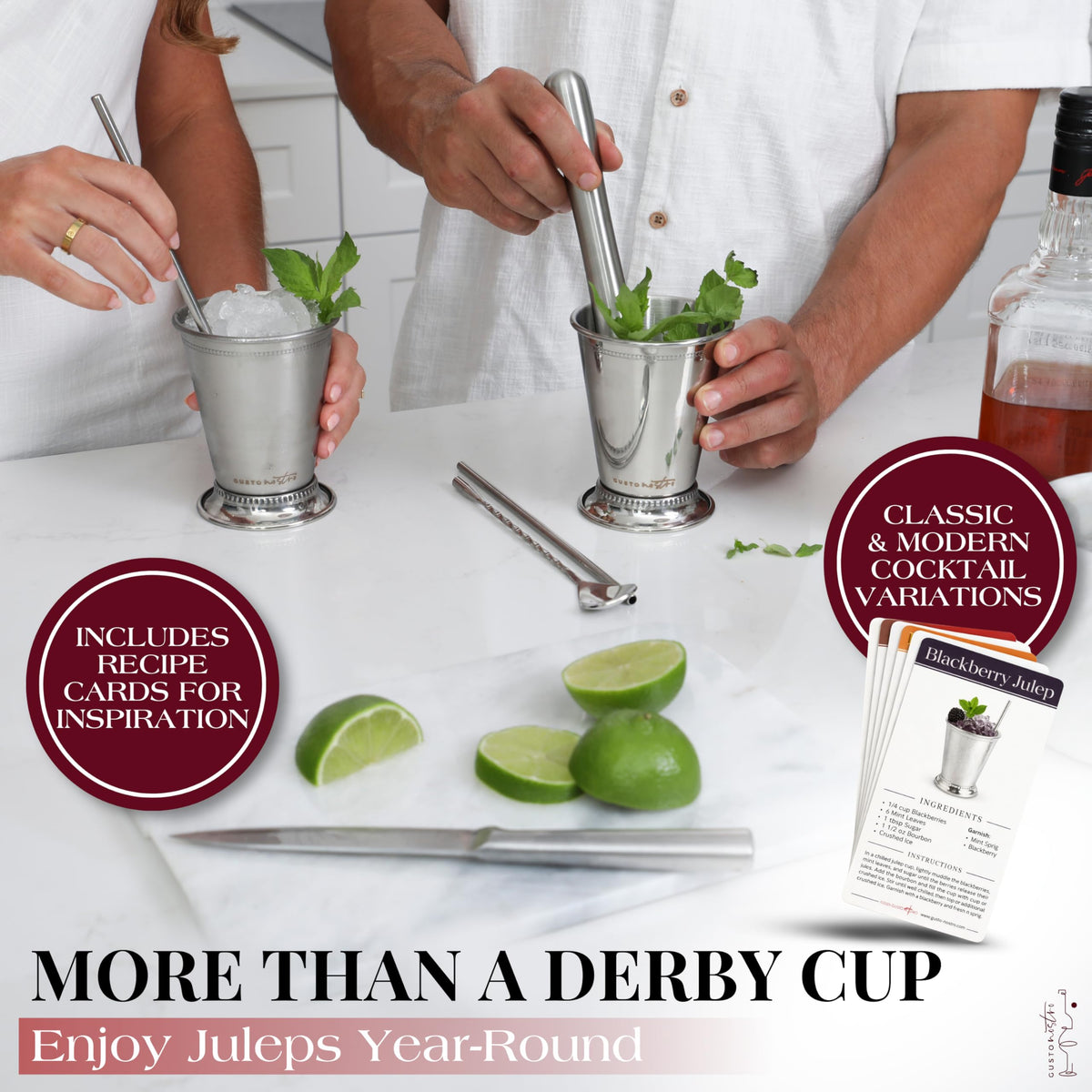 Gusto Nostro recipe cards inspire fresh julep variations