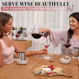 Gusto Nostro decanter set elevates entertaining with a refined centerpiece.