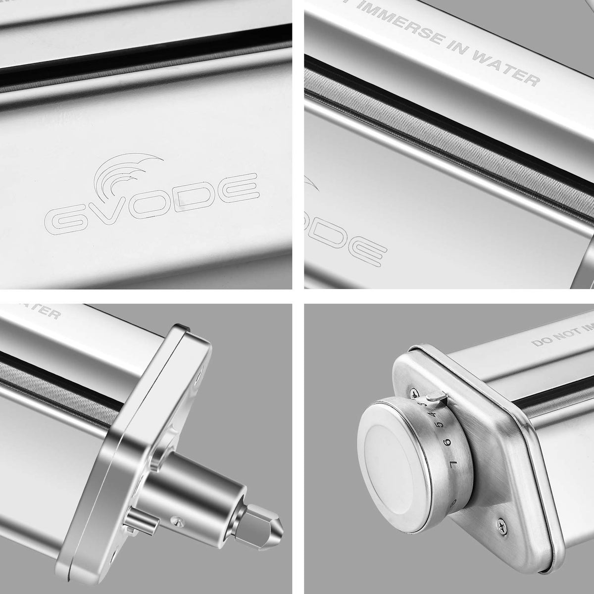 GVODE 8-thickness knob clearly adjusts pasta thickness from 0.4 to 2 mm