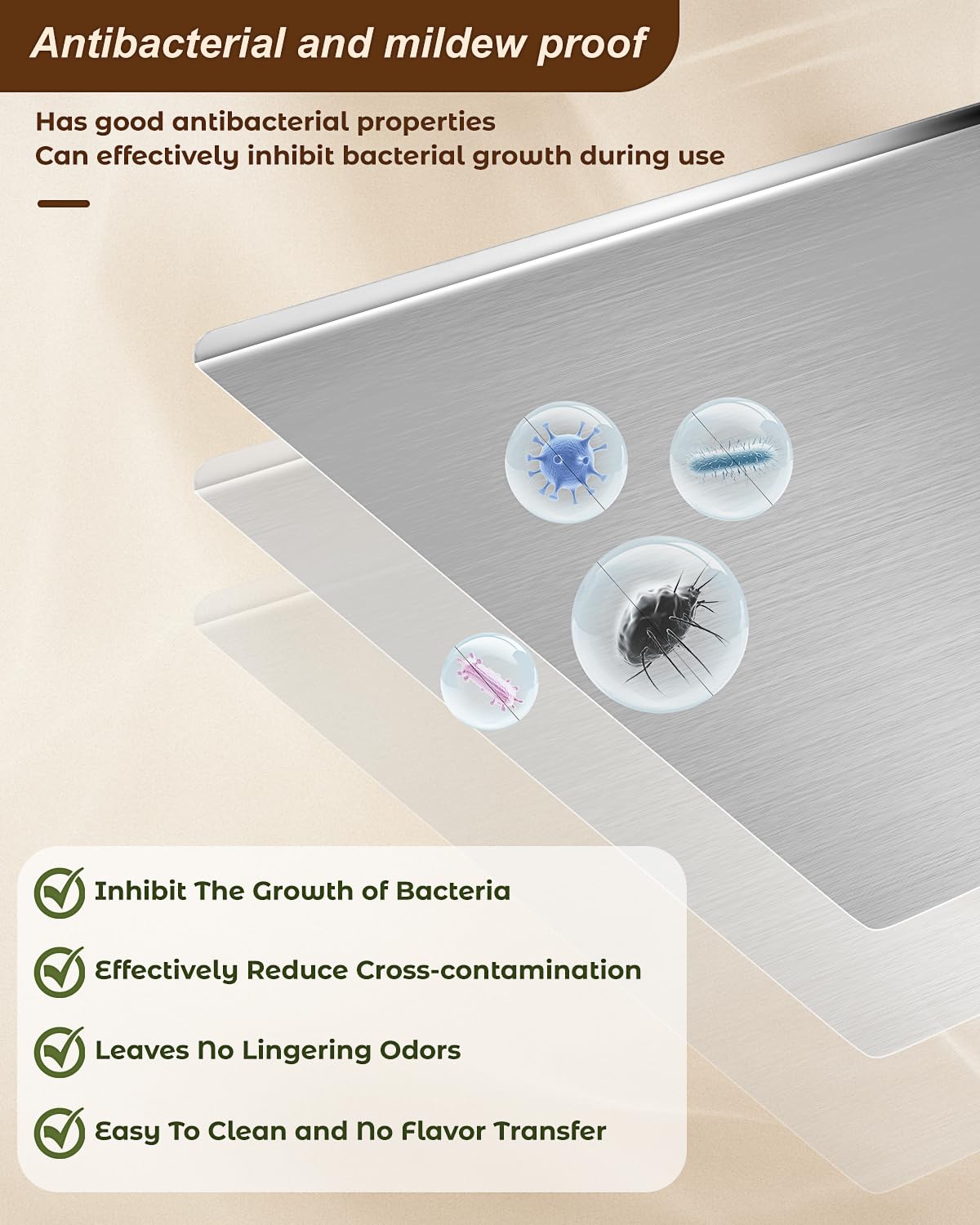 GVUHR Large kitchen surface ideal for bread prep and baking tasks.