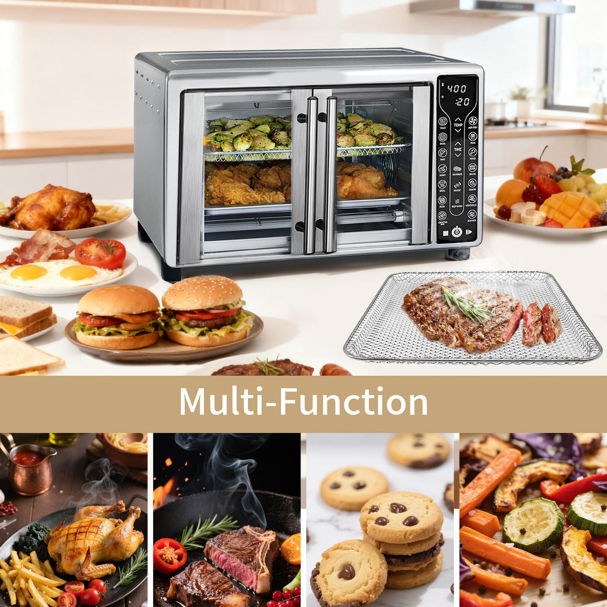 GWBSXM compatible with Gourmia GTF7655 for versatile air frying