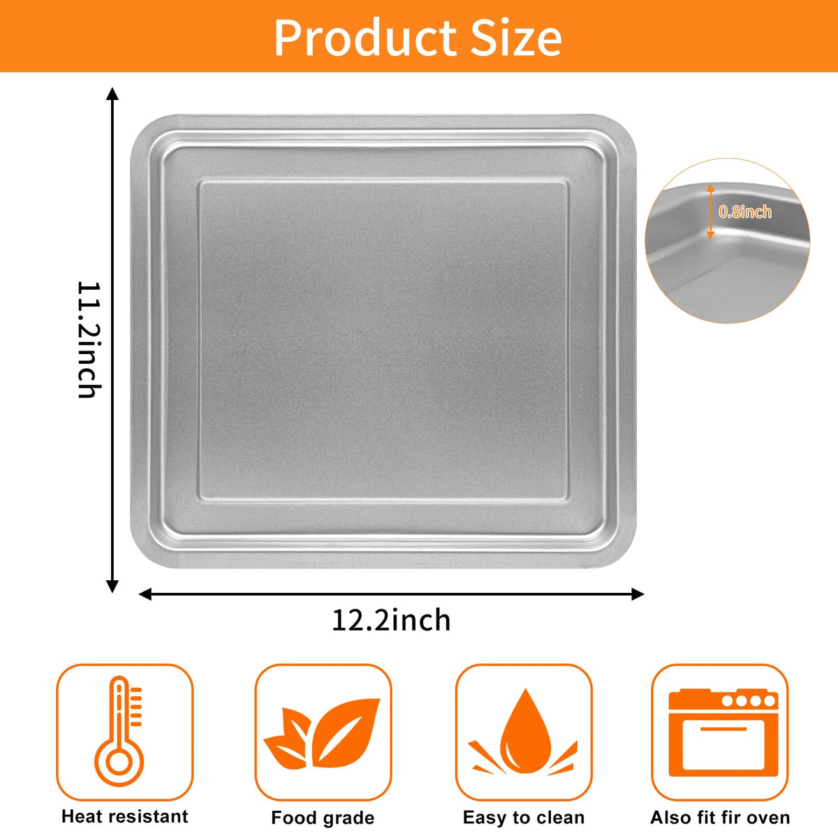GWYSY Emeril Lagasse 360 tray front view showing full-size compatibility.