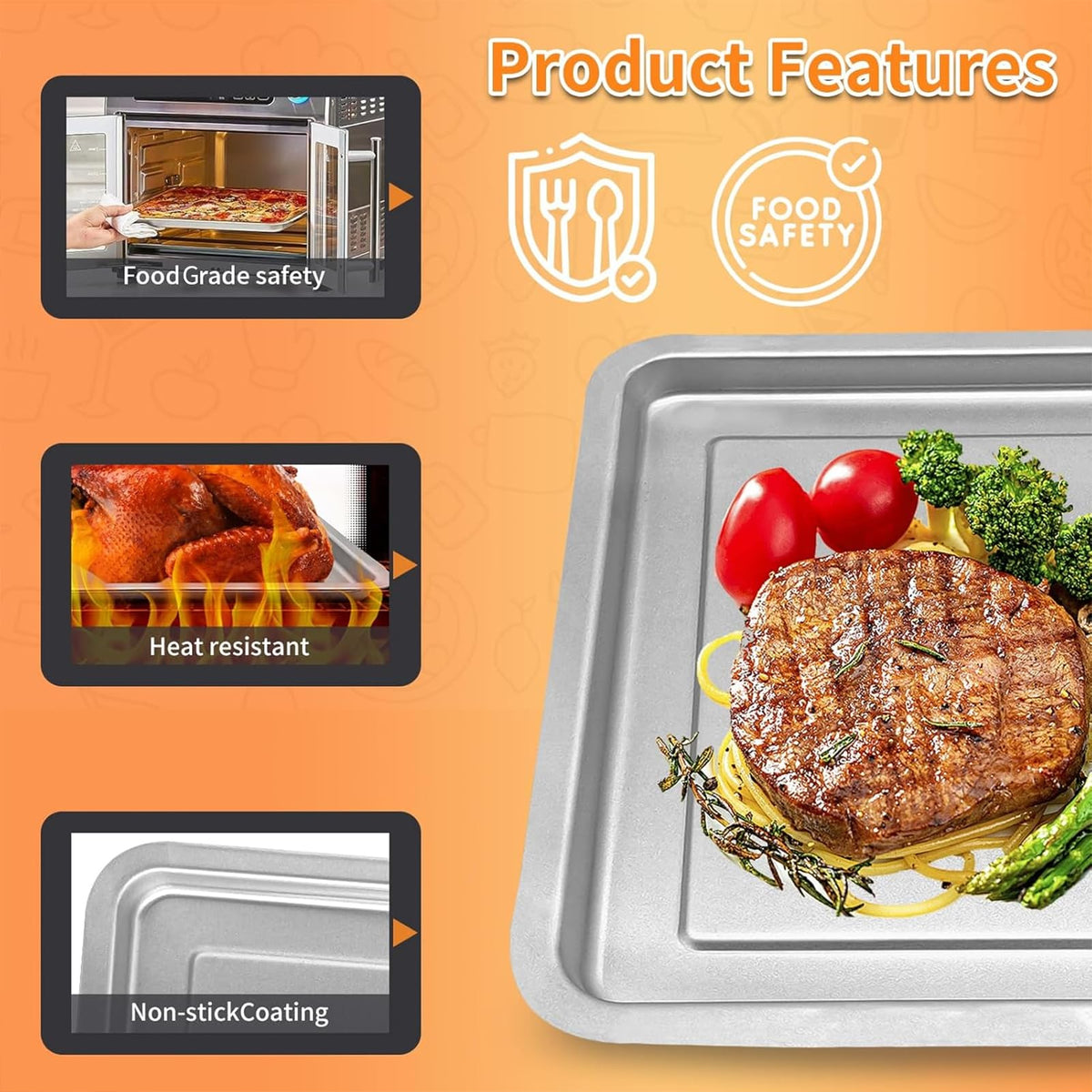 GWYXC Emeril Lagasse 26QT heat resistant tray up to 480°F for preheating.