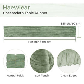 Haewlear boho gauze runner ideal for elegant wedding reception decor.