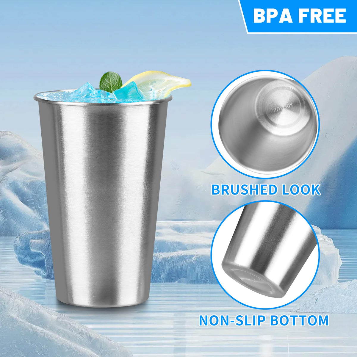 HAMILADUO BPA-free, lead-free cups keep flavors clean during meals.