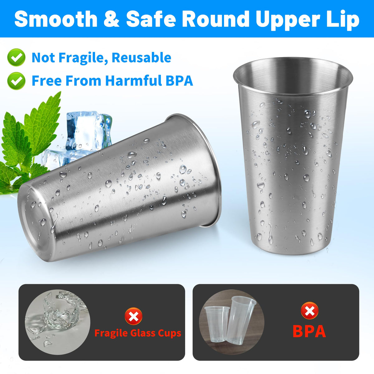 HAMILADUO dishwasher-safe cups for quick cleanup after meals