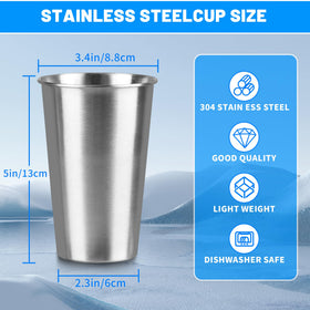 HAMILADUO stainless steel pint cup shatterproof ideal for camping