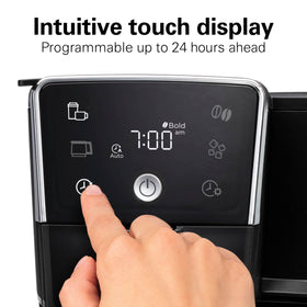Hamilton Beach 47500J intuitive touch display highlights programmable options