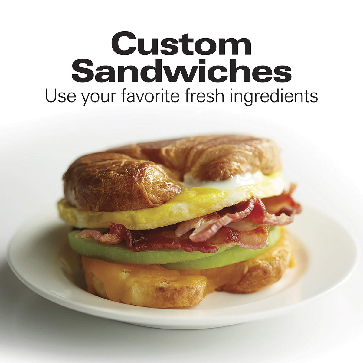 Hamilton Beach egg cooker ring center for a fast, evenly cooked breakfast.